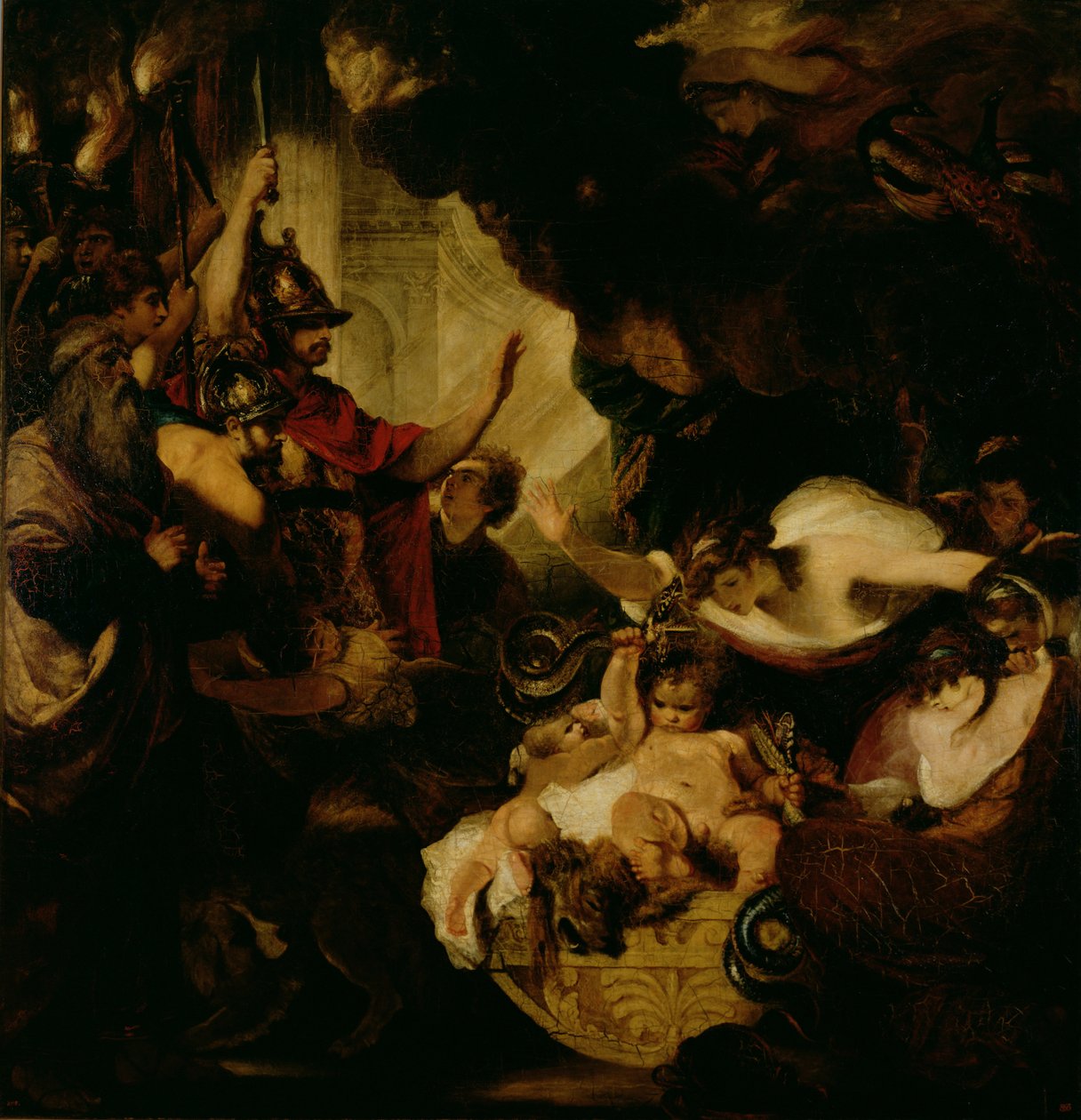 Nemluvně Herkules škrtící hady, 1786-8 od Joshua Reynolds