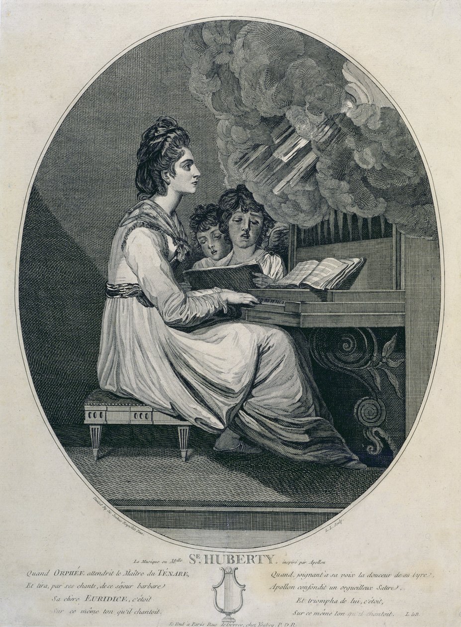 Hudba Mademoiselle S. Huberty inspirovaná Apollem od Joshua Reynolds