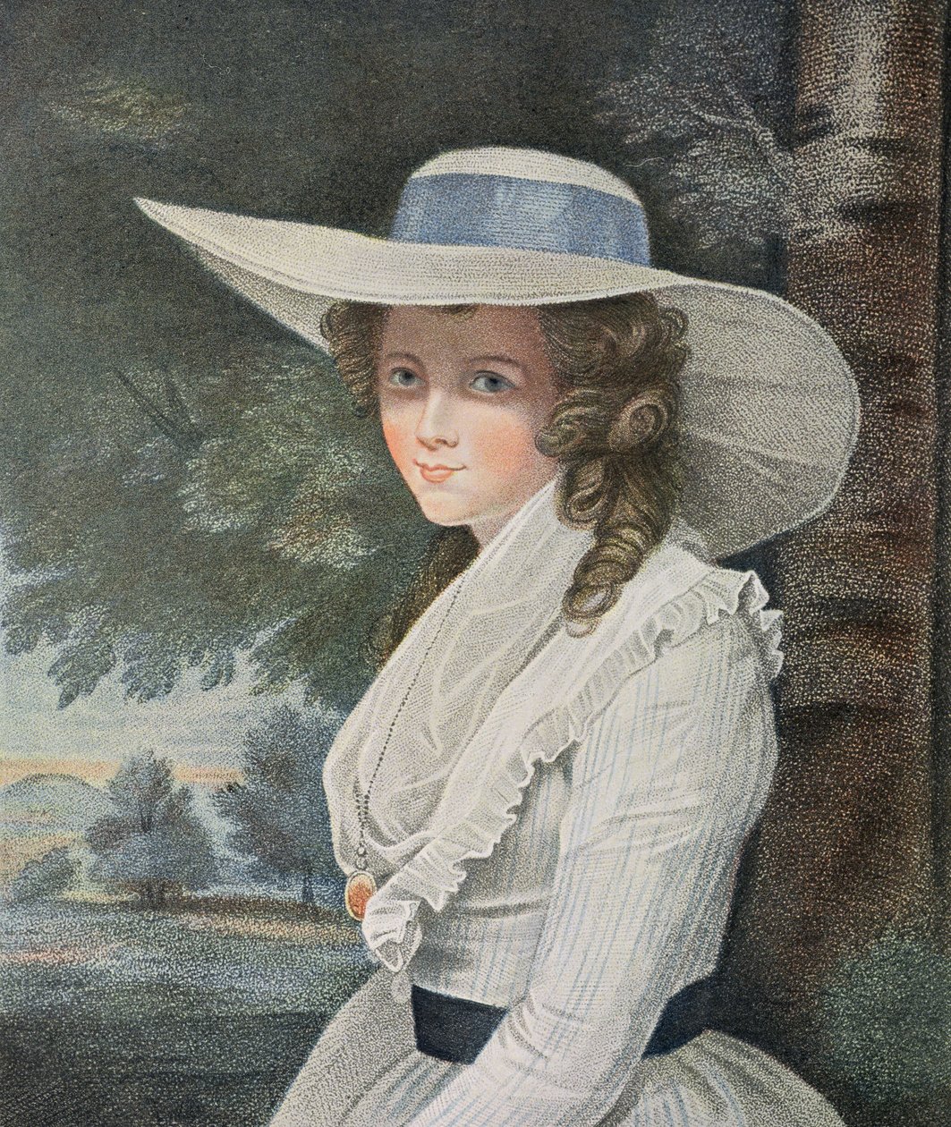 The Right Honorable Countess Spencer († 1831) ryl Francesco Bartolozzi (1727-1815), pub. od E.M. Diemara, 1787 (tečkovaná rytina) (viz také 13474) od Joshua Reynolds