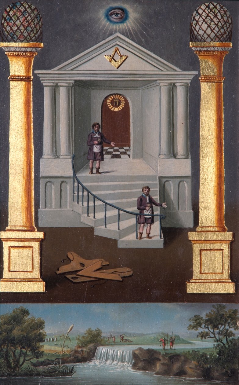 Zednářský kreslicí panel druhého stupně, 1819 od Josiah Bowring