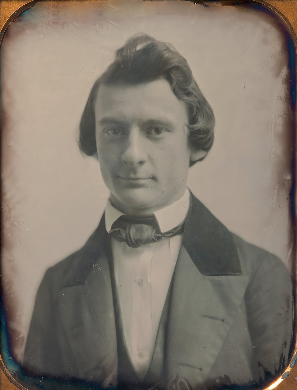 Mladý muž v třídílném obleku a motýlku, 50. léta 19. století. Tvůrci: Josiah Johnson Hawes, Albert Sands Southworth. od Josiah Johnson Hawes, Albert Sands Southworth