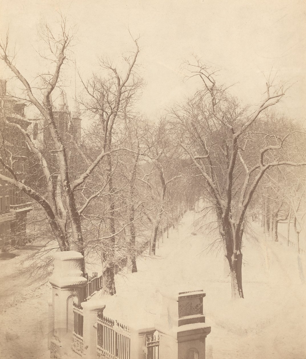 Boston Common Snow Scéna, 50. léta 19. století. od Josiah Johnson Hawes