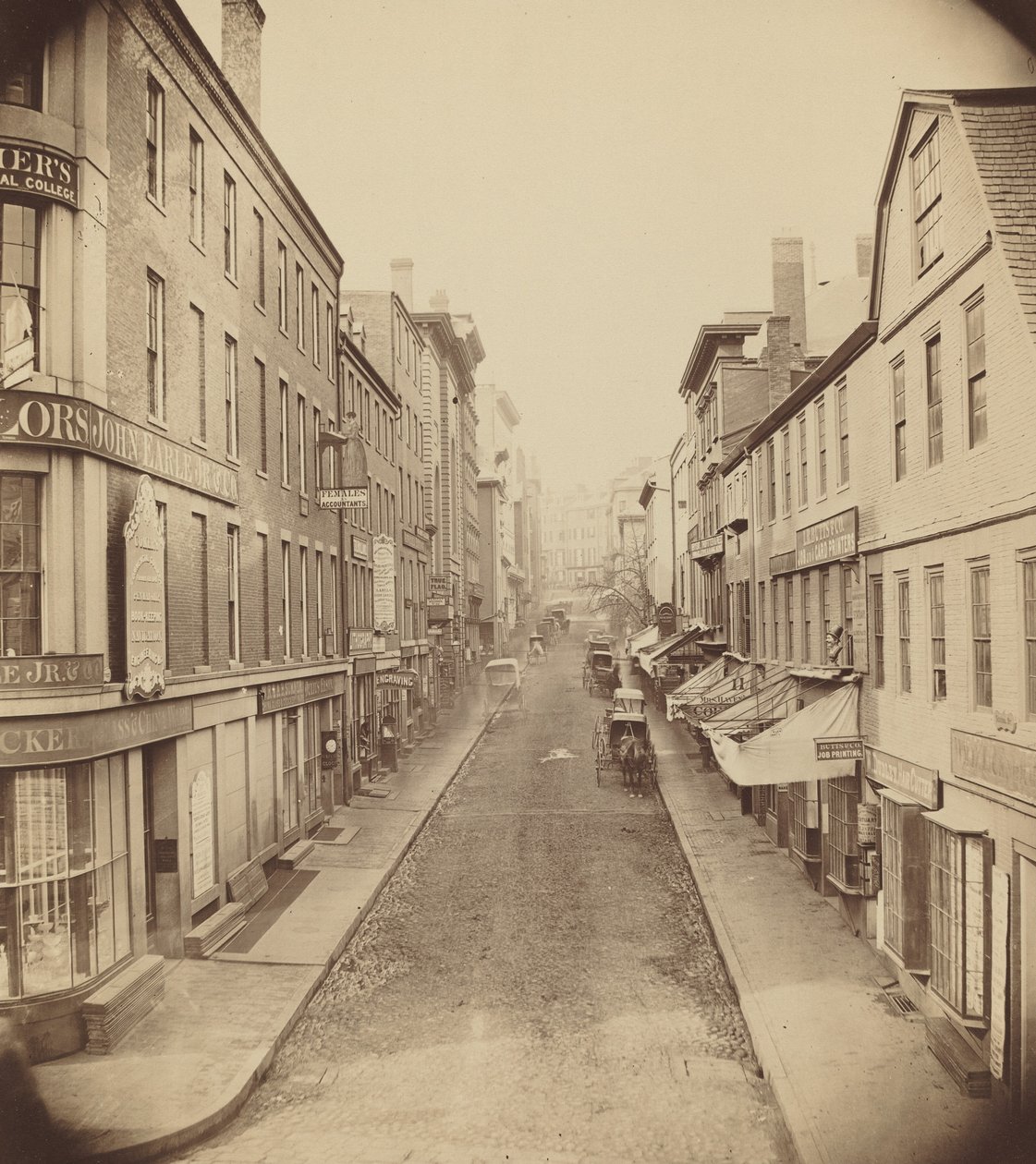 School Street, Boston od Josiah Johnson Hawes