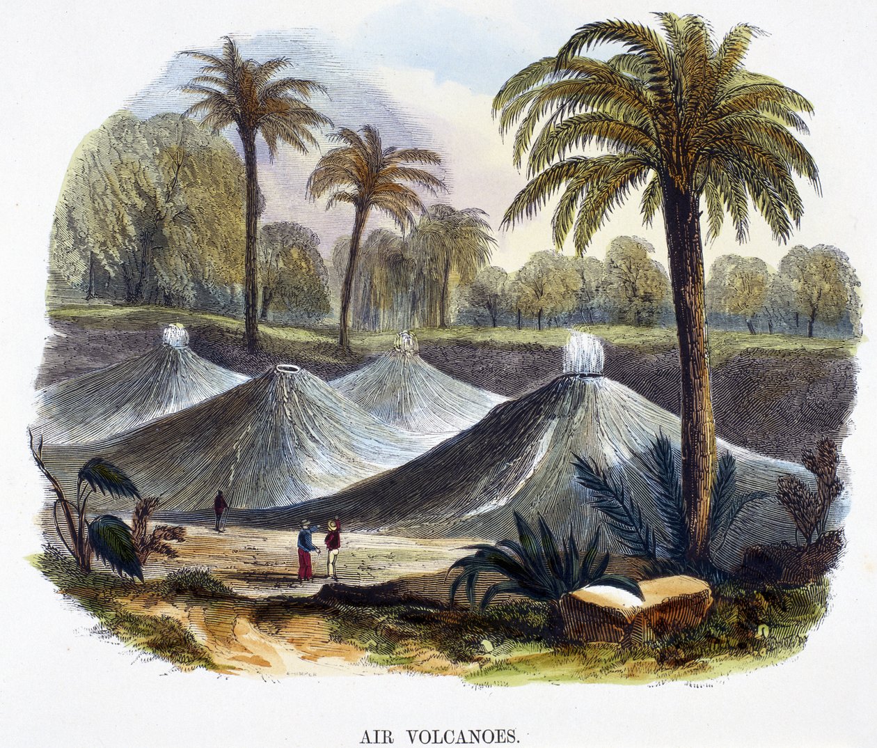 Air Volcanoes, poblíž Cartagena, Kolumbie, z Phenomena of Nature, 1849 od Josiah Wood Whymper