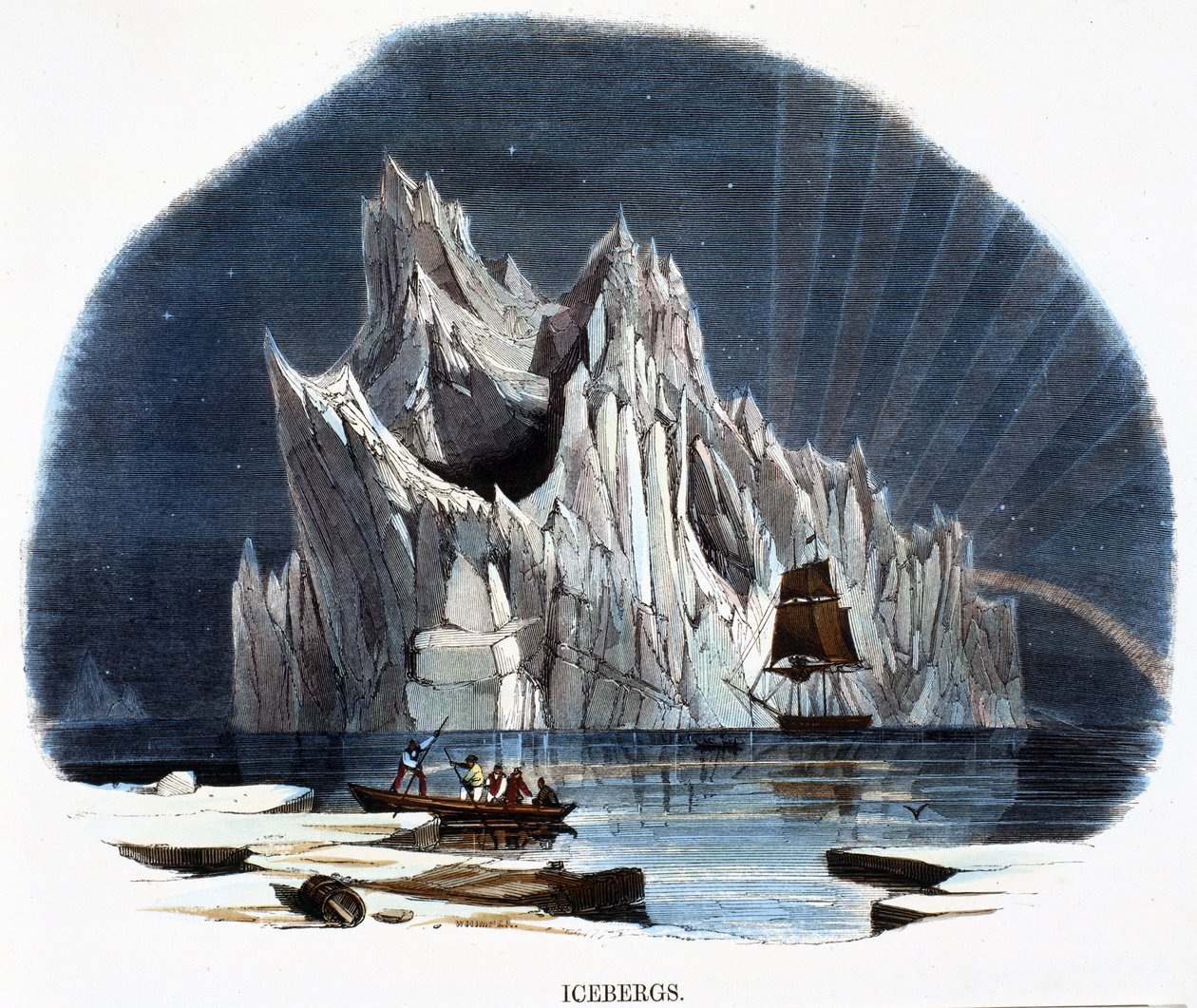 Ledovce, z Fenomény přírody, 1849 od Josiah Wood Whymper