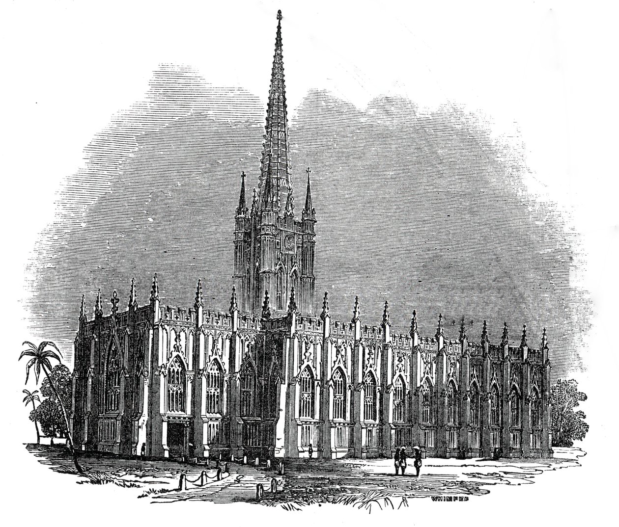 Katedrála svatého Pavla, Kalkata, 1845. od Josiah Wood Whymper