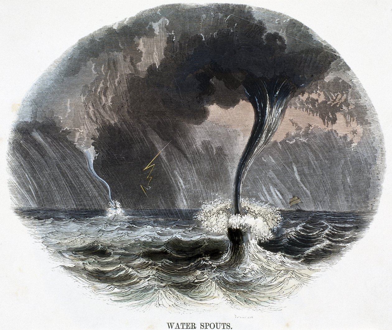 Vodní chrliče, z Fenomény přírody, 1849 od Josiah Wood Whymper