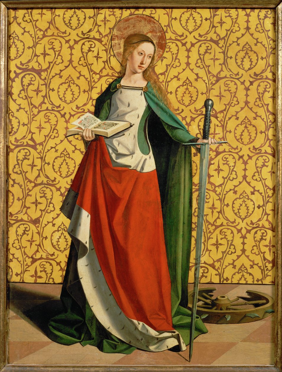 Svatá Kateřina Alexandrijská (malba na dřevě) od Josse (fl.1493-1508) Lieferinxe