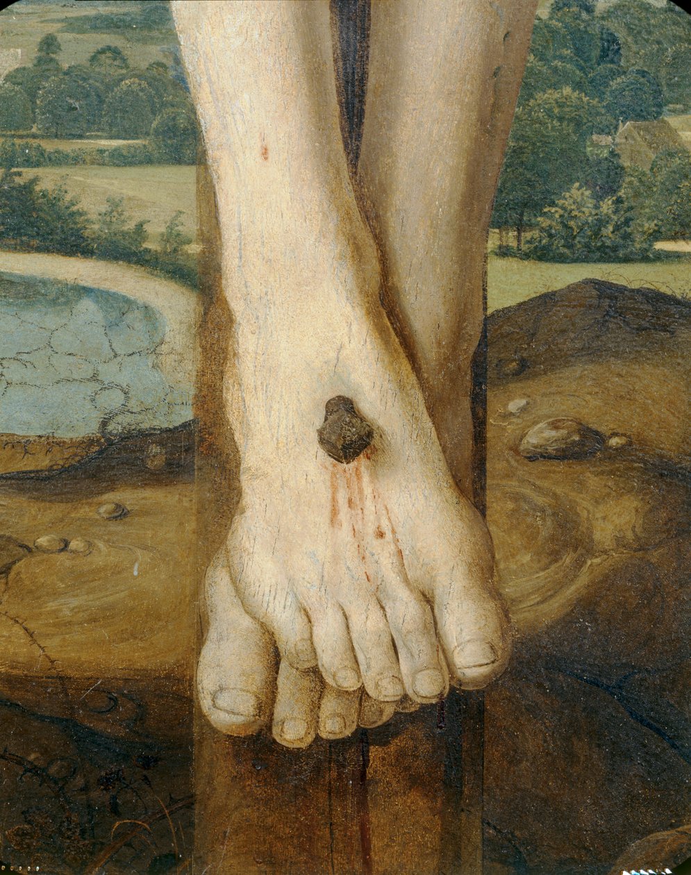 Kalvárie, detail od Josse (fl.1493 1508) Lieferinxe