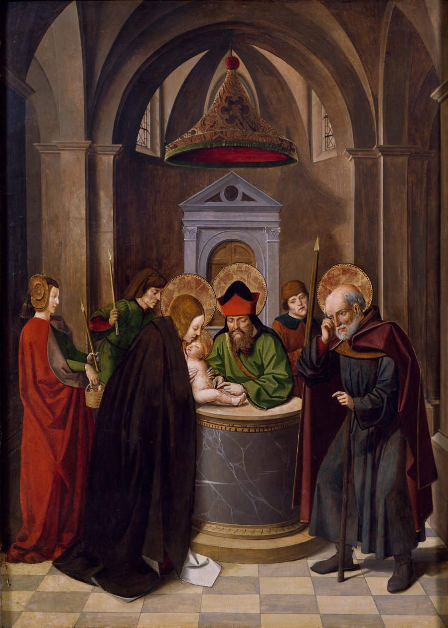 Obřízka Ježíše od Josse Lieferinxe (zemřel před rokem 1508) od Josse (fl.1493 1508) Lieferinxe