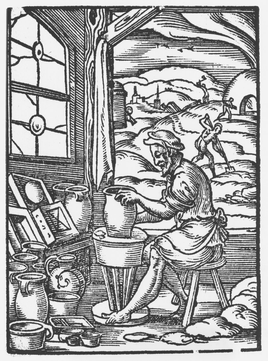Hrnčíř, 1574 od Jost Amman
