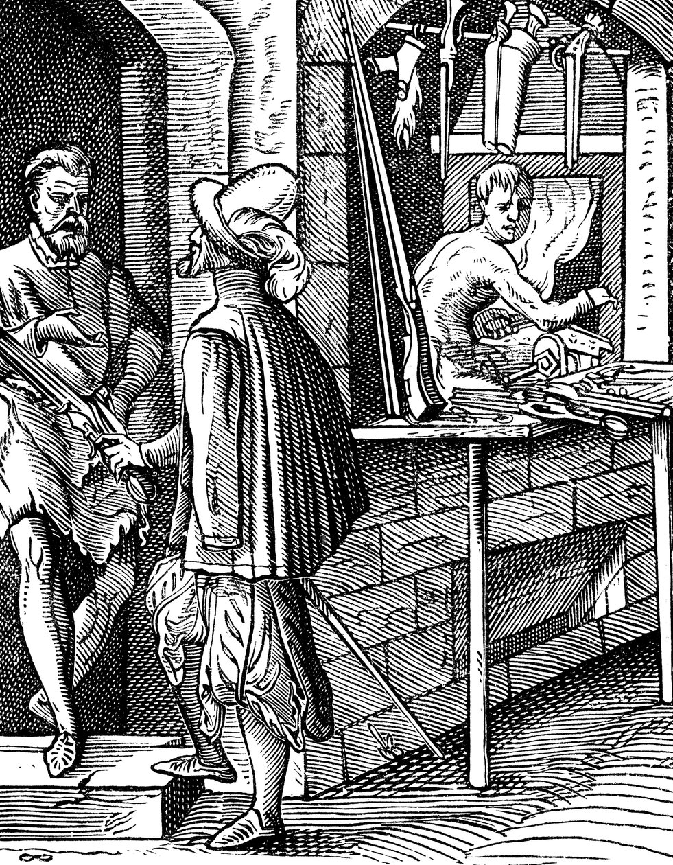 Harquebusier nebo výrobce ručních zbraní, c1559-1591 od Jost Amman