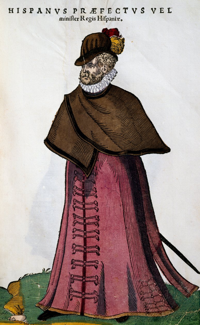 Ministrův kostým ze španělského královského domu, rytina od Josta Ammana (1539-1591) od Jost Amman