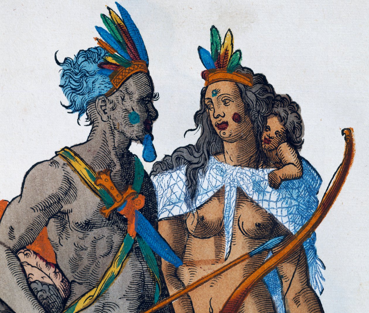 Peruánští indiáni, rytina od Josta Ammana (1539-1591) od Jost Amman