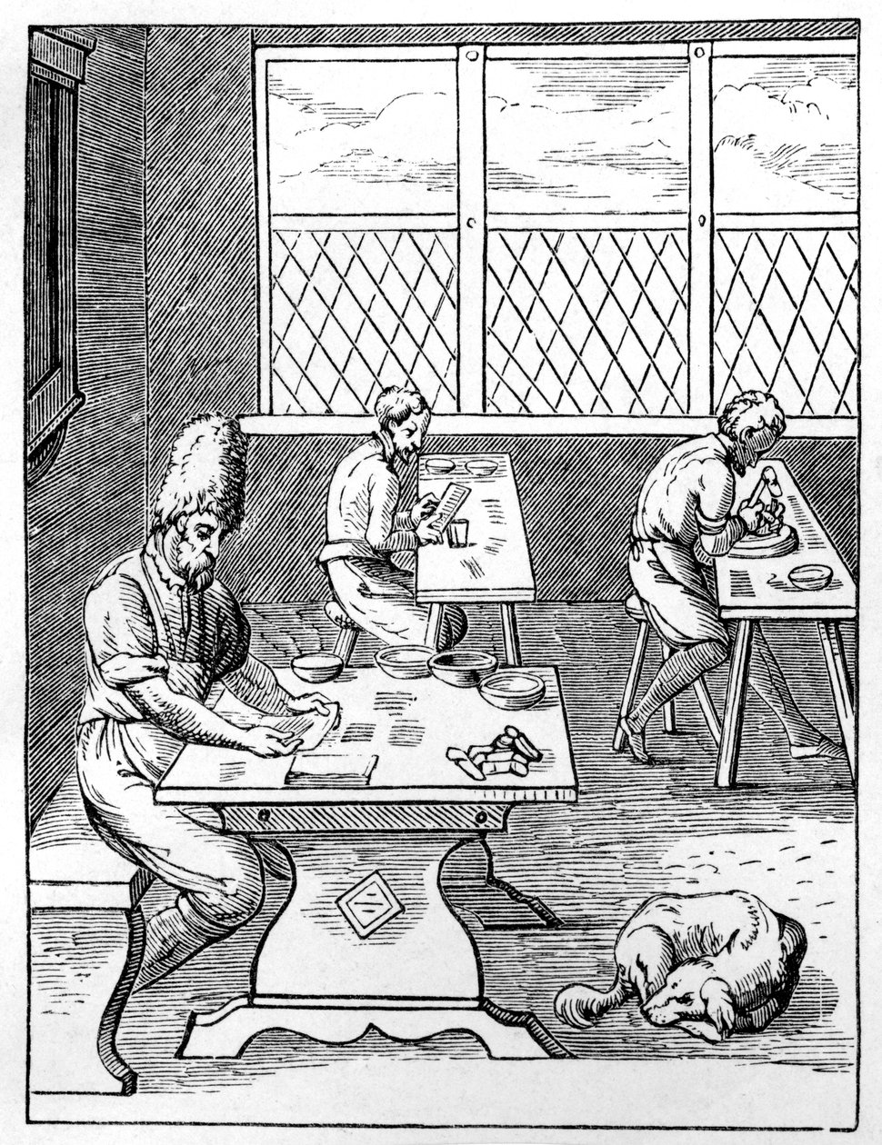 Výrobník špendlíků a jehel, c1559-1591 od Jost Amman