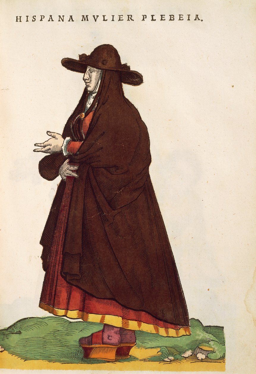 Španělská rolnice. Od The Habits of the Principal Peoples, od Josta Ammana od Jost Amman