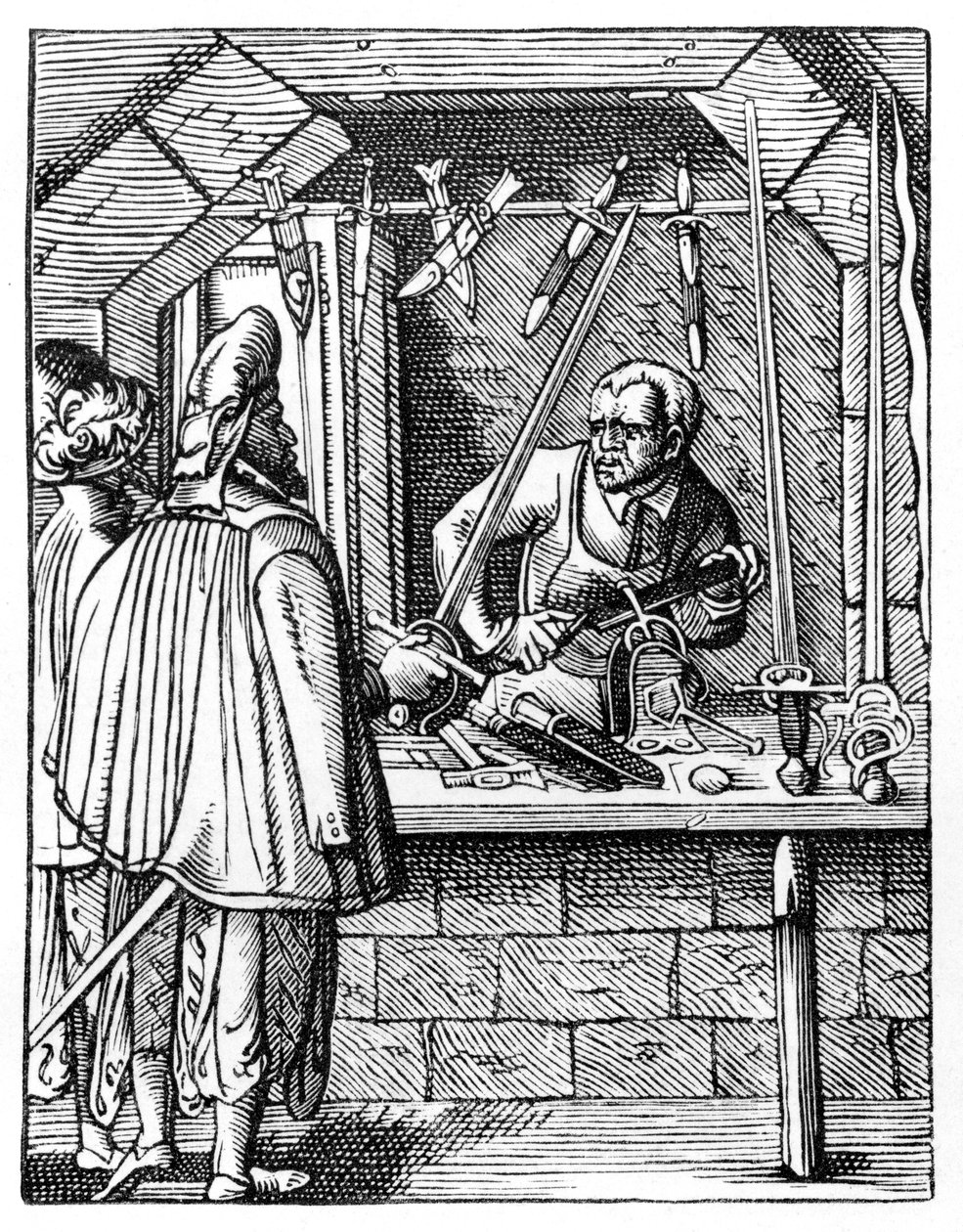 Výrobce mečů, c1559-1591 od Jost Amman