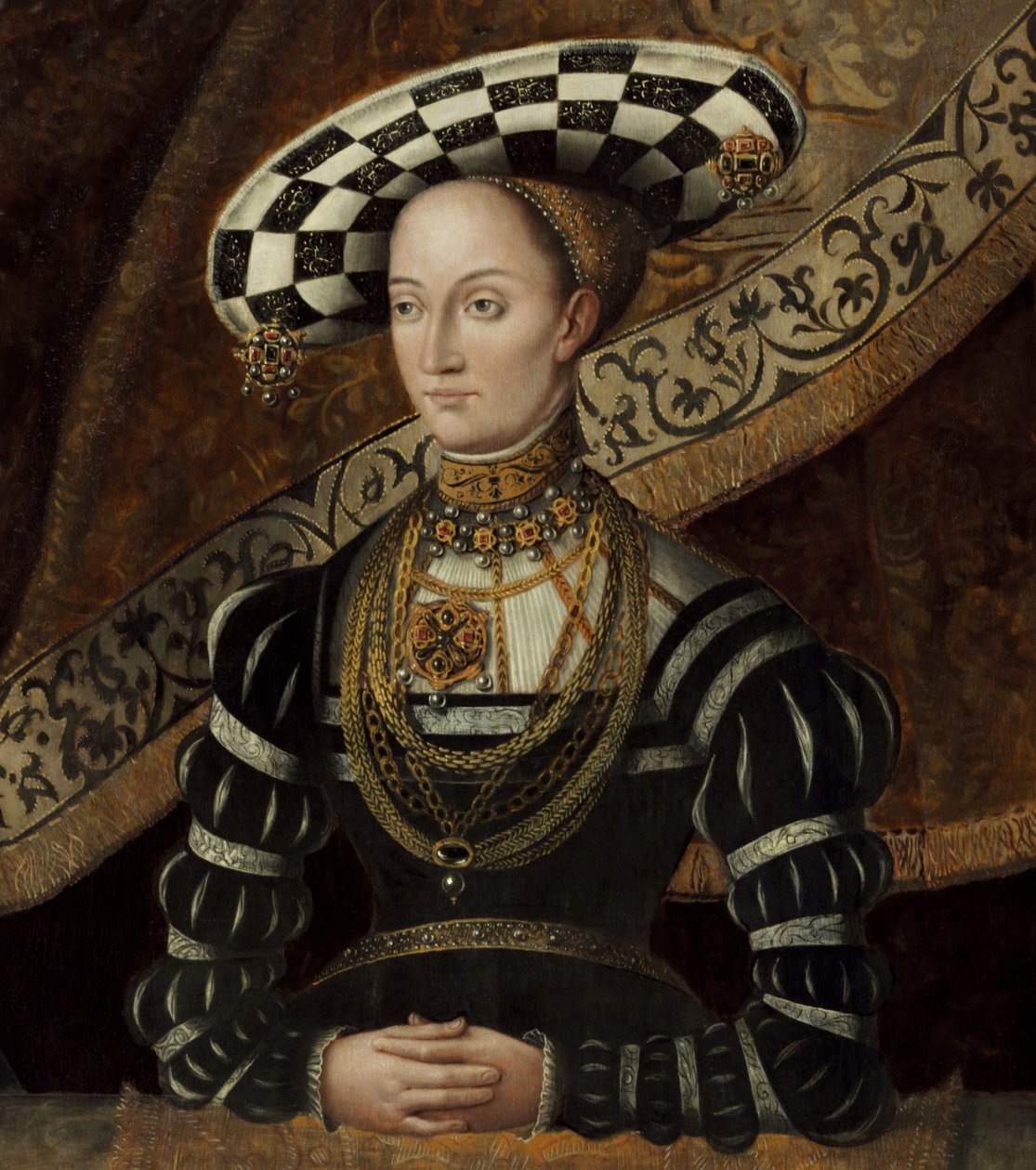 Německy: Doppelbildnis Philipps des Großmütigen und seine Frau Christine, geborene Herzog von Sachsen Dvojportrét Philippa des Großmütigen a jeho manželky Christine od Jost vom Hoff