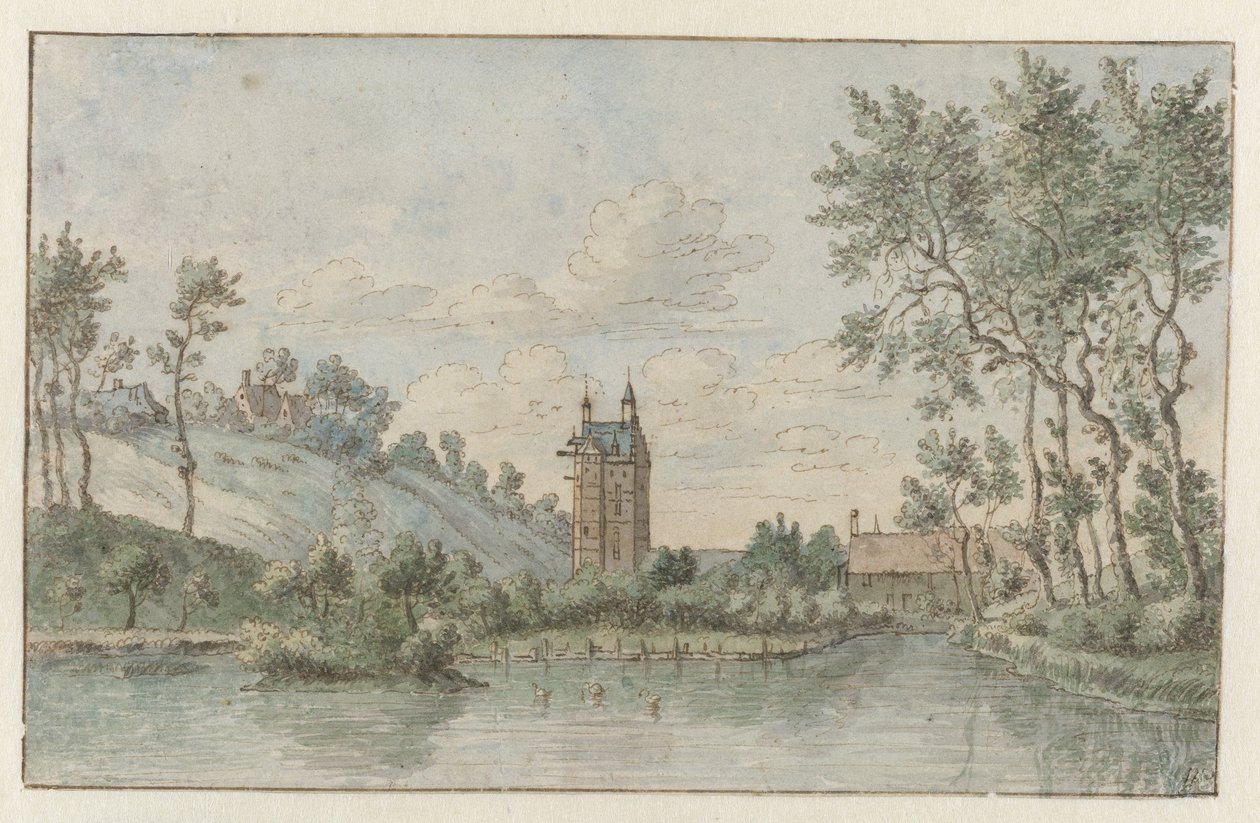 Krajina s Huis Kluys, nedaleko Bruselu od Josua de Grave (attributed to)