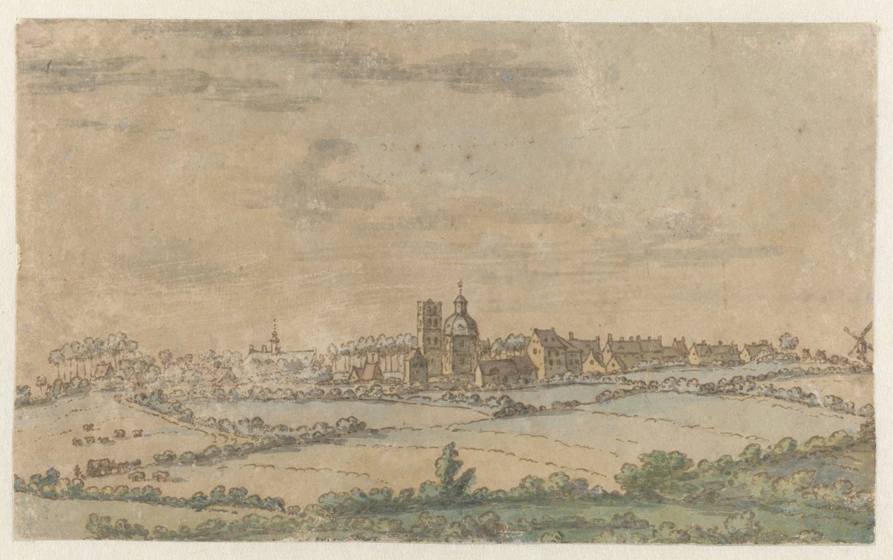 Pohled na Scherpenheuvel, Vlámský Brabant od Josua de Grave (attributed to)