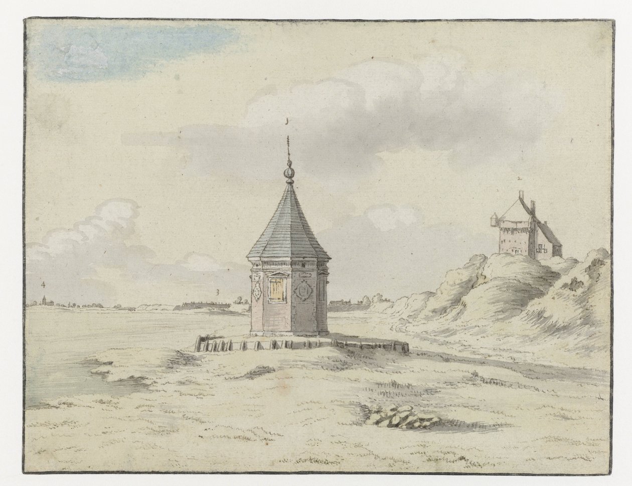 Pohled na Stadsfontein („Městská fontána“), Bergen op Zoom od Josua de Grave (possibly)