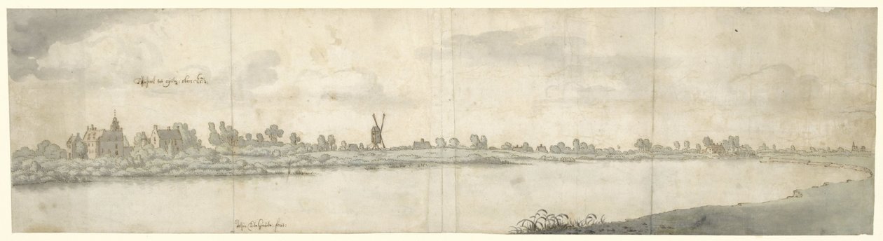 Pohled na Kasteel Ooij, poblíž Nijmegen, Severní Brabantsko od Josua de Grave