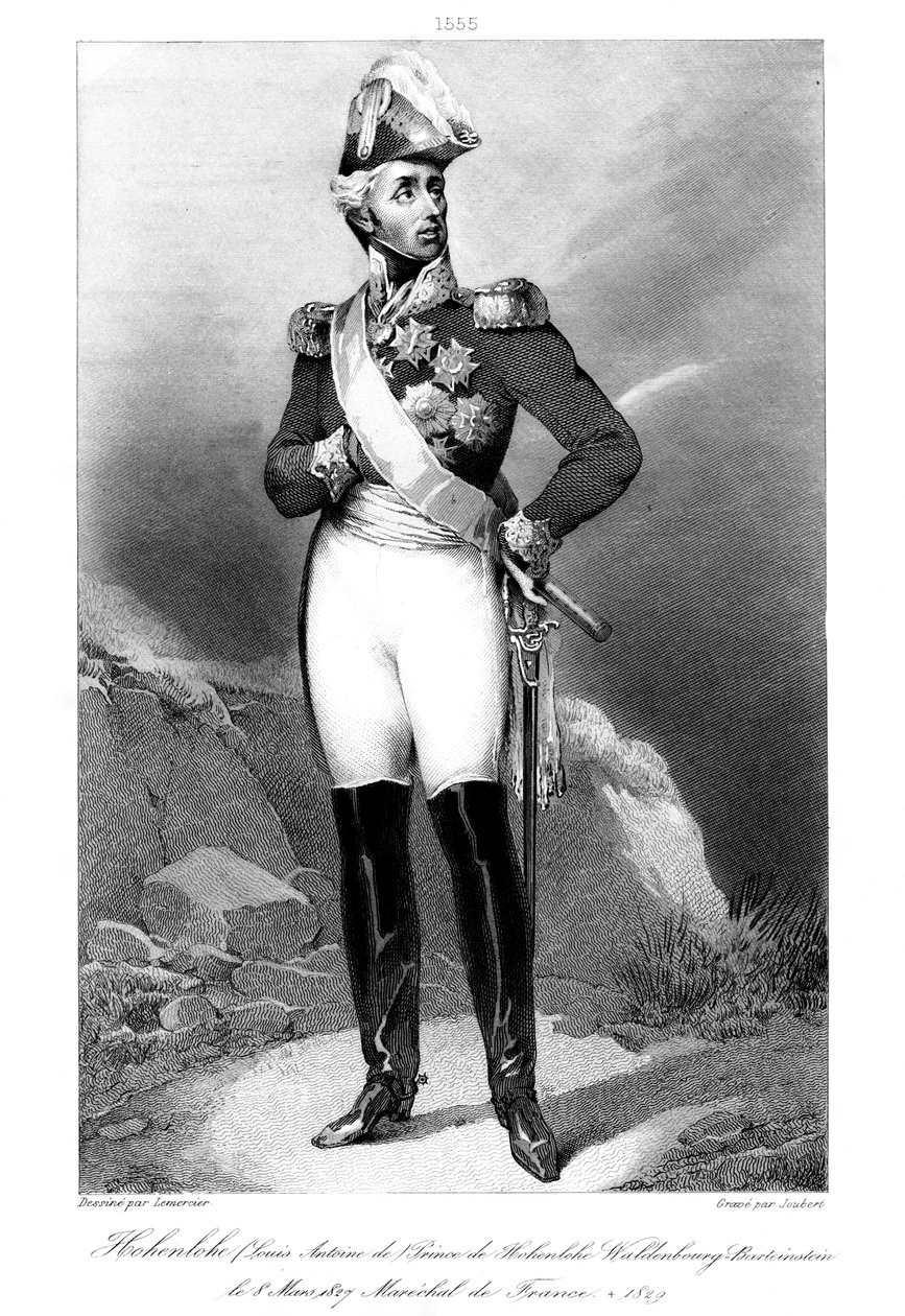 Louis Aloysius, princ z Hohenlohe-Waldenburg-Bartenstein 1765-1829, maršál Francie, 1839. od Joubert