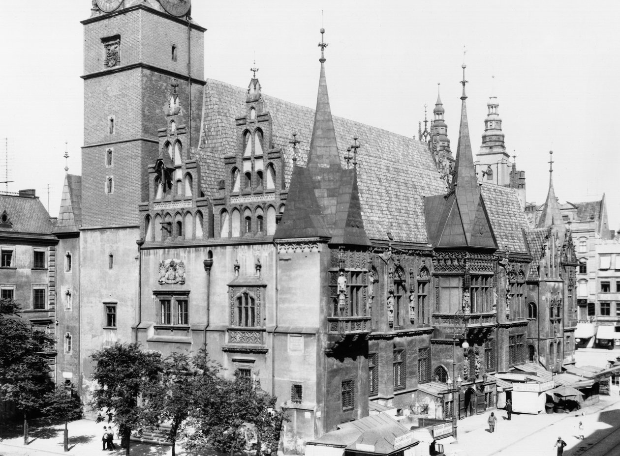 Radnice, Breslau (dnešní Wroclaw) Polsko, c.1910 od Jousset
