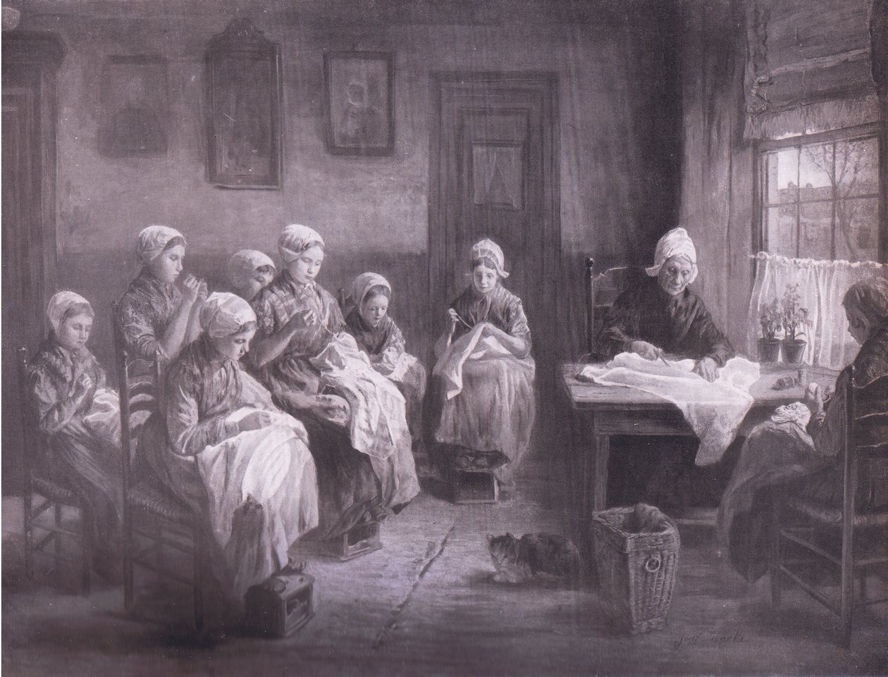 Šicí škola v Katwyku, Bibbys Annual, 1916-1917 od Jozef Israëls