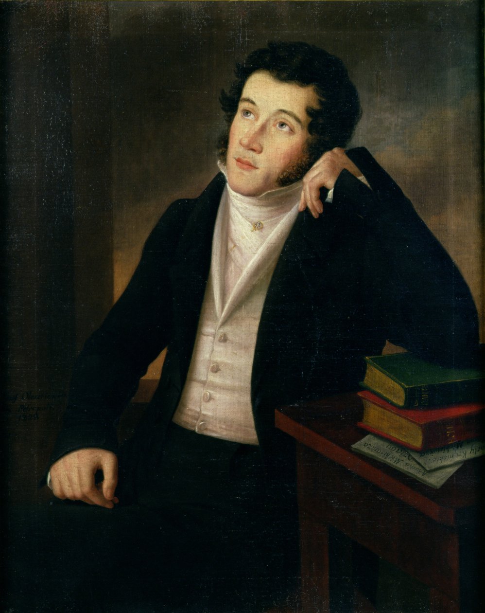 Portrét Adama Bernarda Mickiewicze (1798-1855) od Jozef Oleszkiewicz