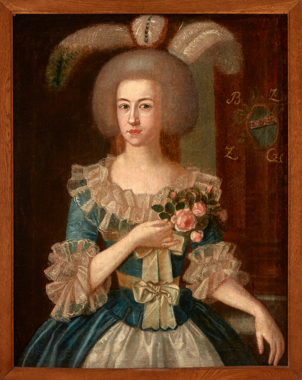Portrét neznámé ženy. 1790-1805 (olej na plátně) od Jozef Faworski