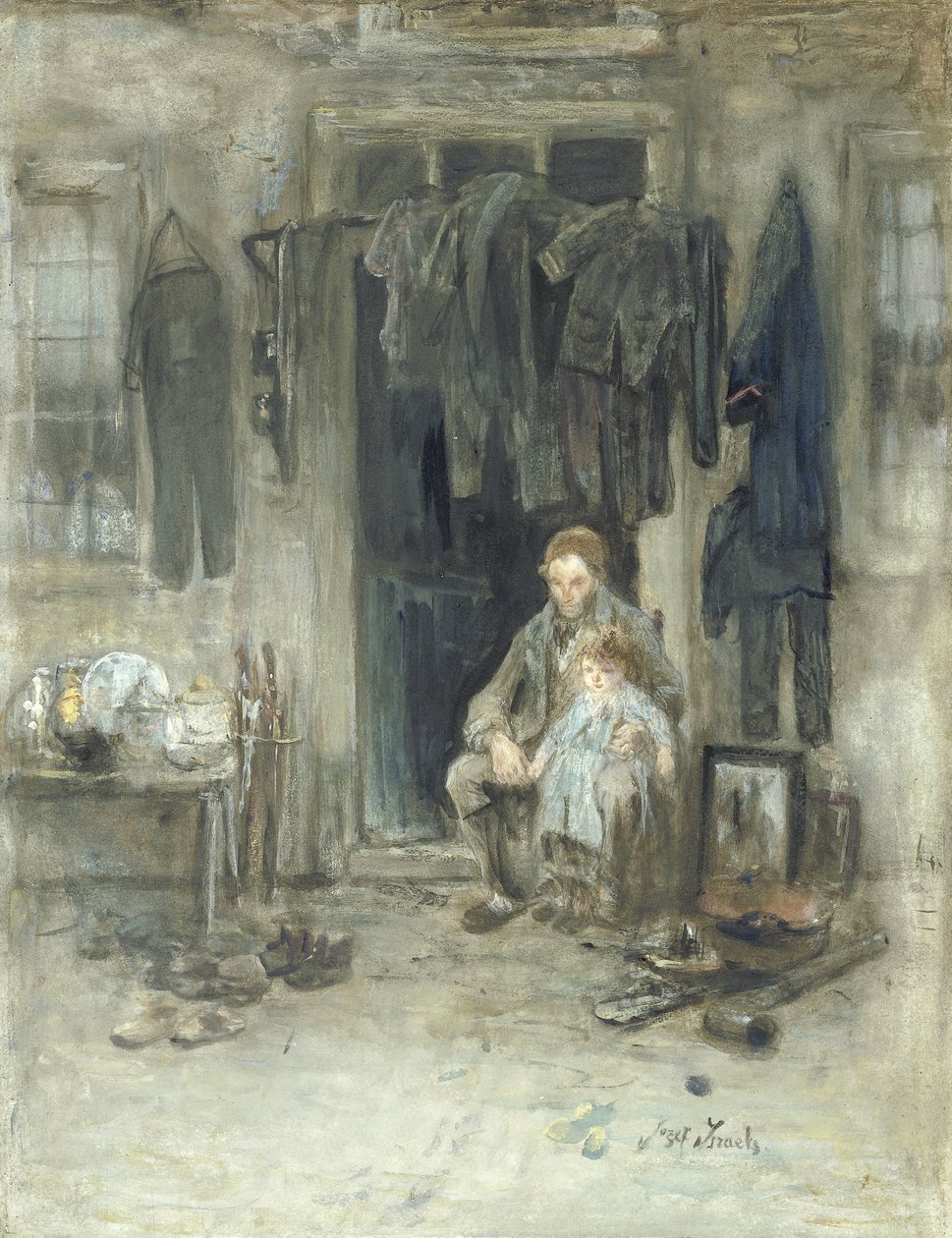 Syn starověkých lidí od Jozef Israëls (signed by artist)