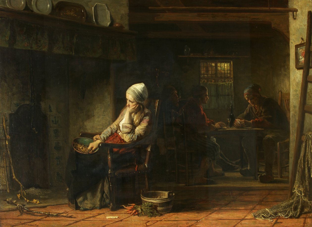 Nešťastná žena aneb domácí smutky, 1859 od Jozef Israëls