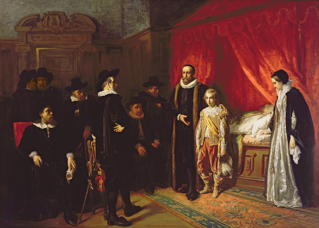 Smrt Viléma Tichého (1533-84) Stadholder Nizozemska od Jozef Israëls