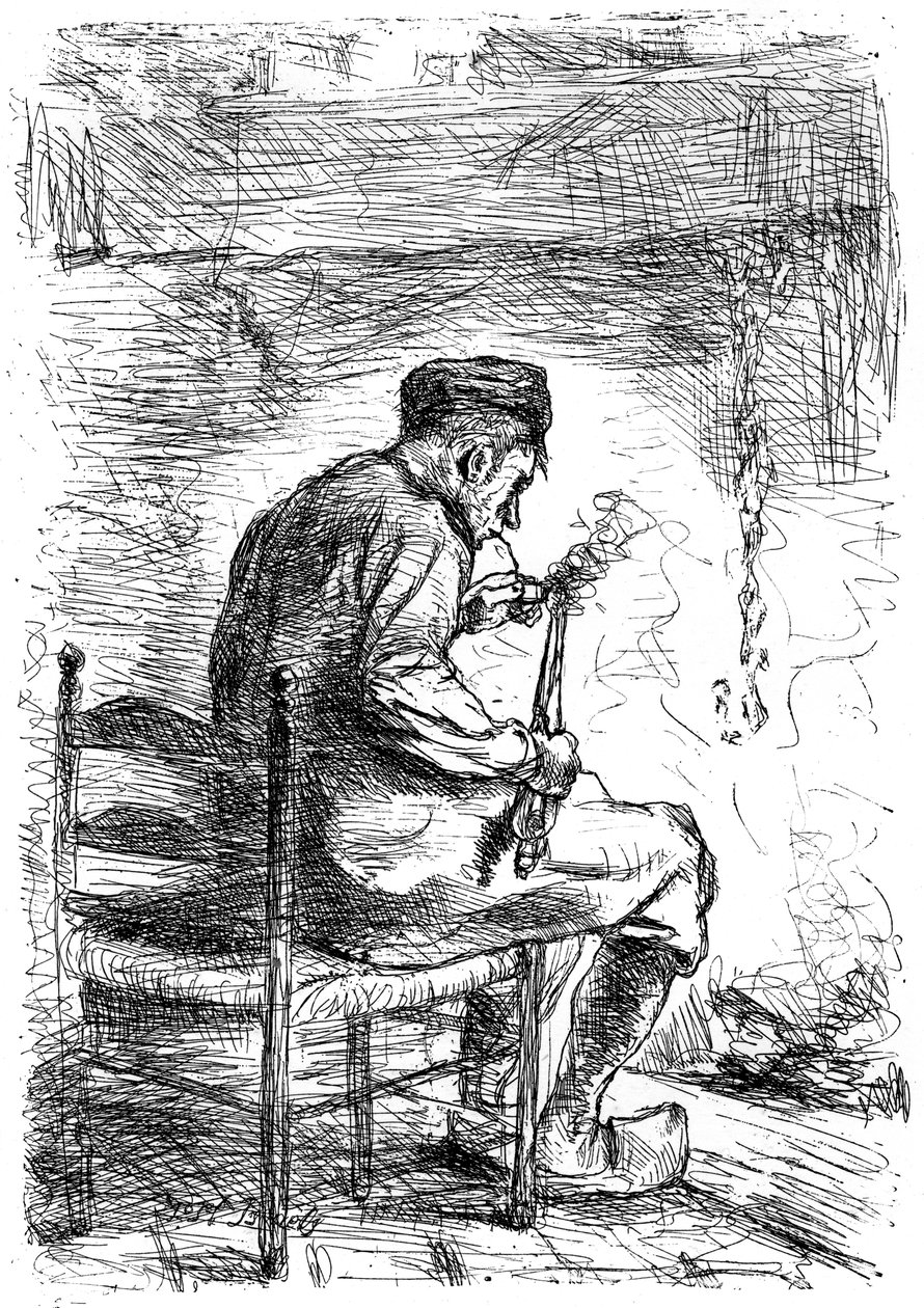 Kuřák, c1880-1882 od Jozef Israëls
