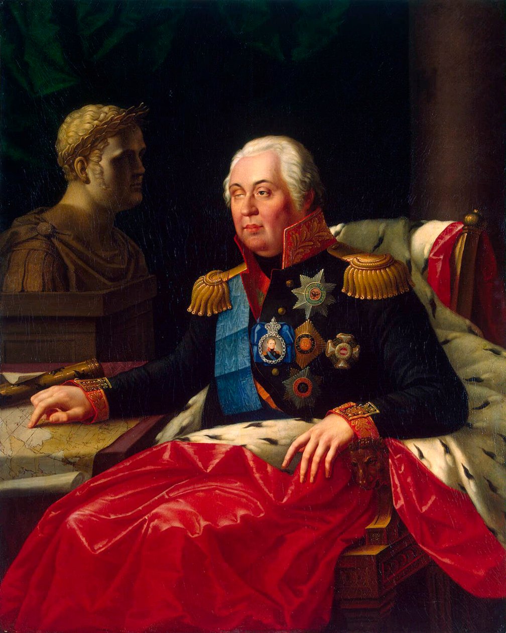 Portrét polního maršála prince Michaila Kutuzova, 1745-1813, počátek 19. století. od Jozef Oleszkiewicz