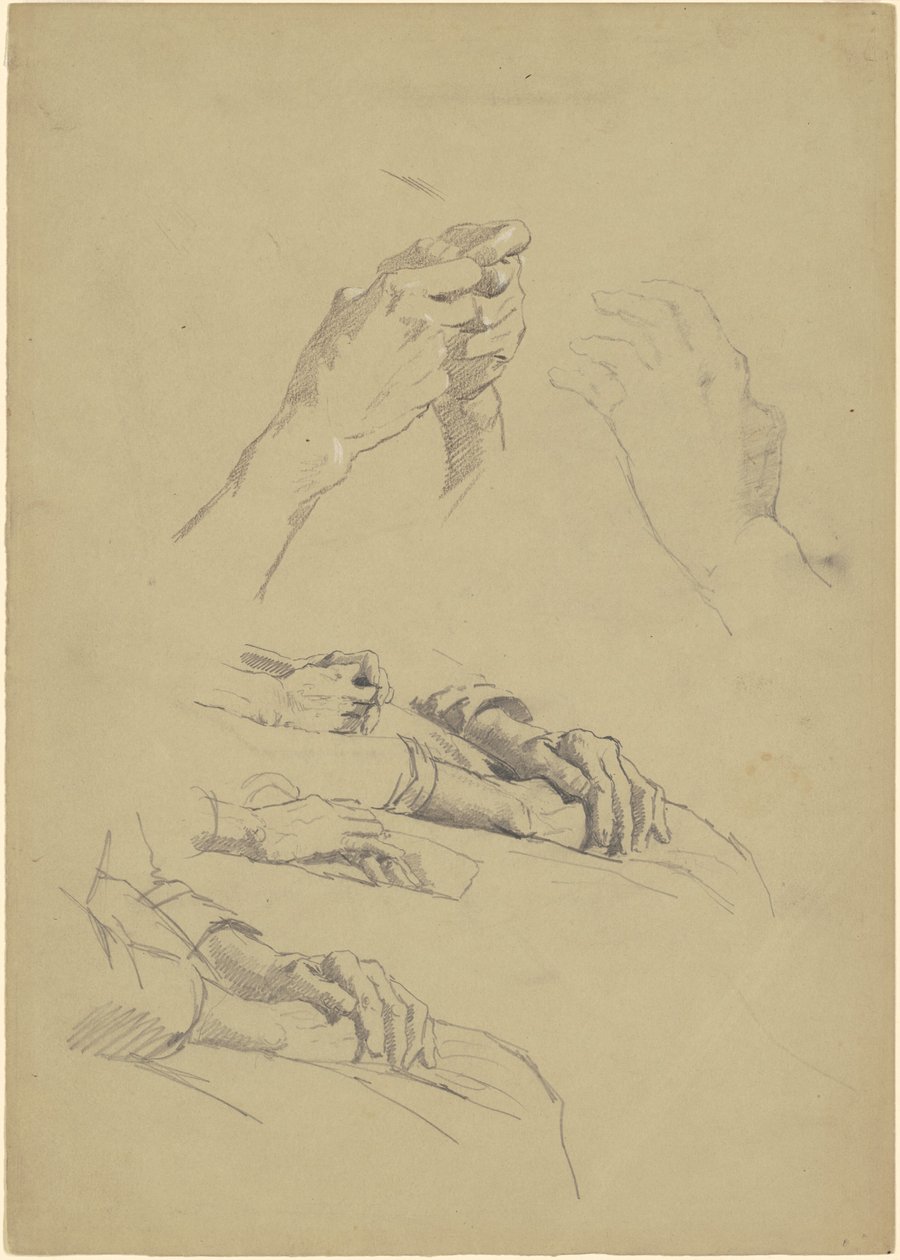 Studie rukou [recto] od Jr. Enoch Wood Perry