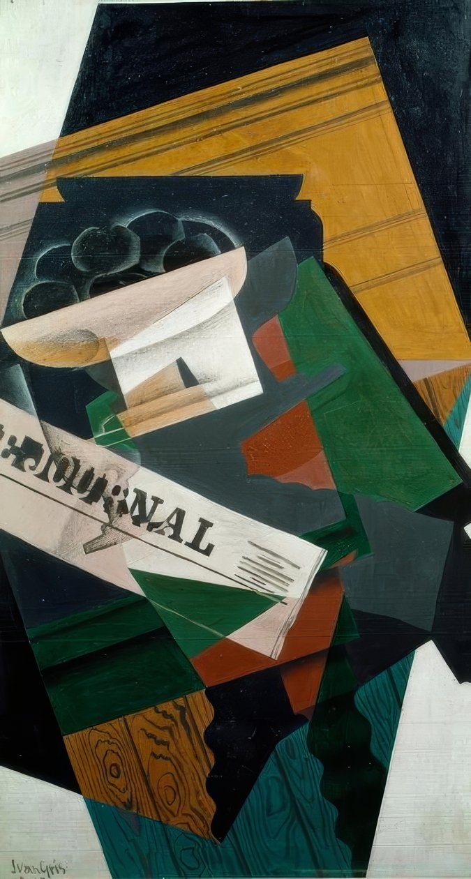 Zátiší s novinami od Juan Gris