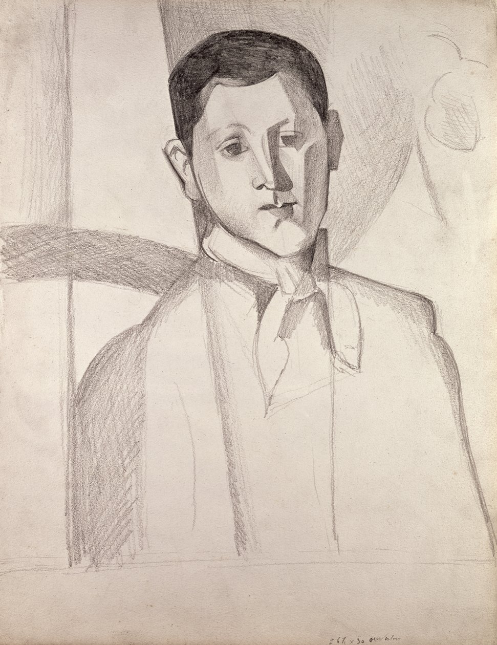 Portrét podle Cezanna (pastel na papíře) od Juan Gris