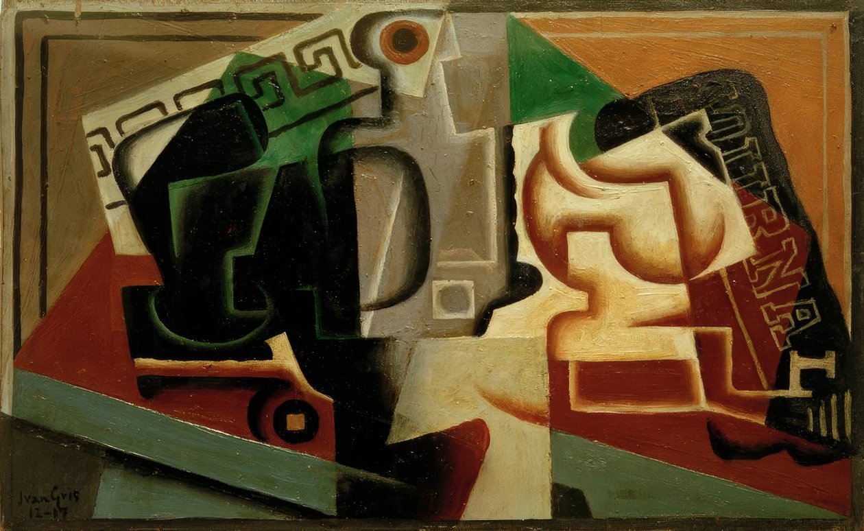 Sklo a karafa od Juan Gris