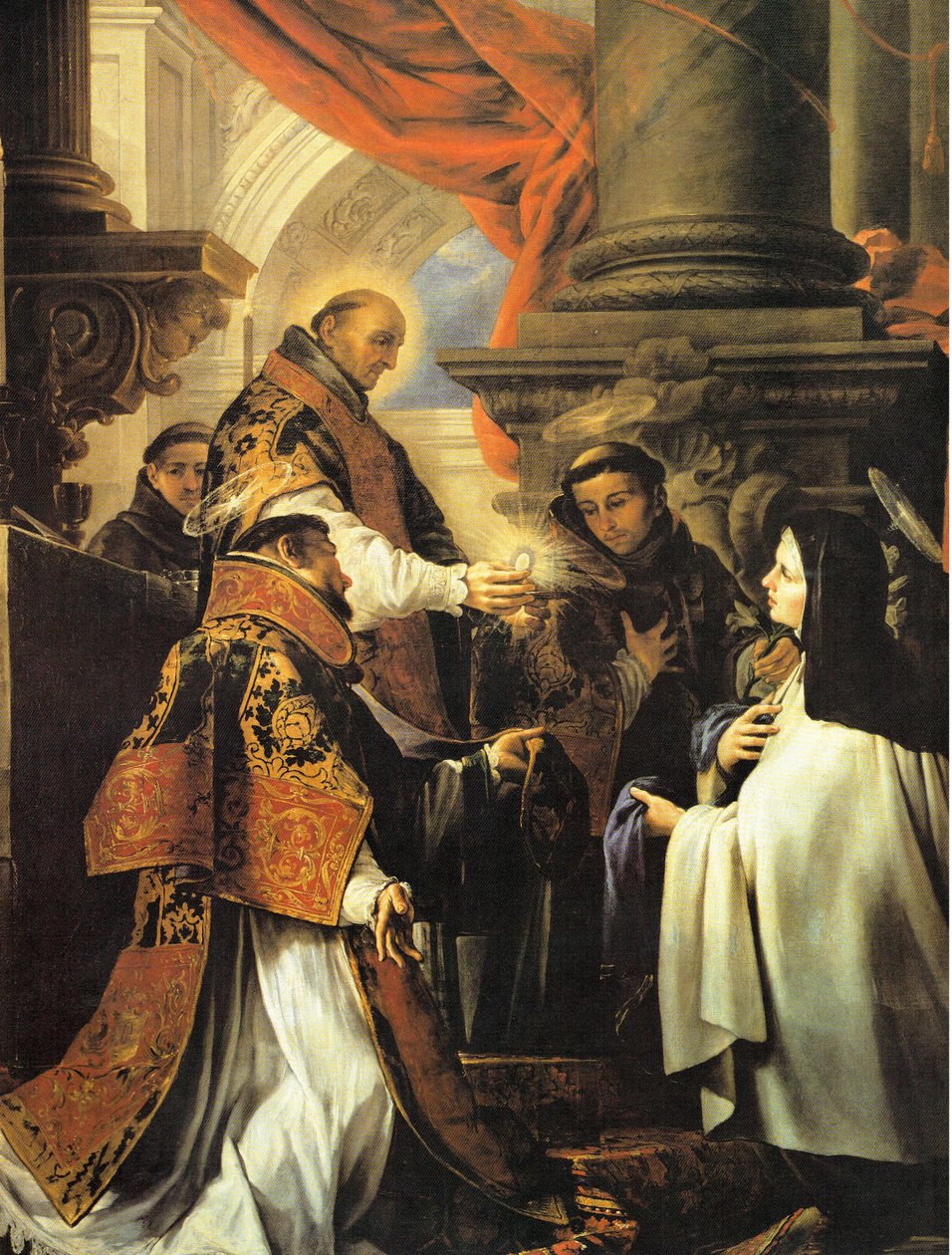 Přijímání svaté Terezie od Juan Martín Cabezalero