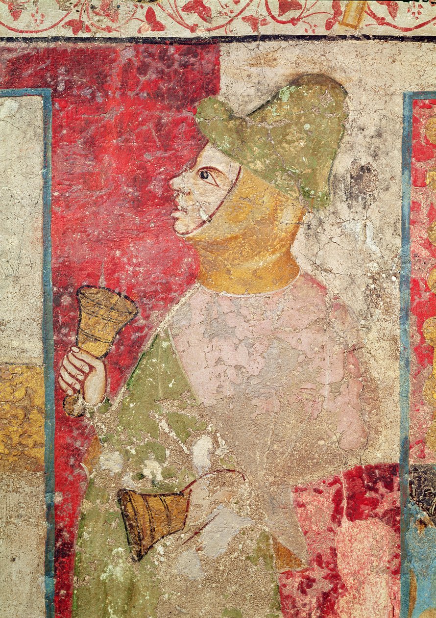 Světice u hrobu a vzkříšení, detail zvoníka, 1330 od Juan Oliver