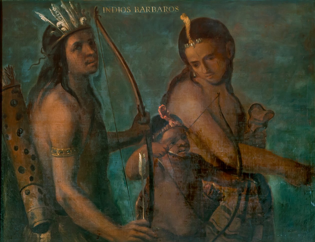 Barbarští Indiáni, kolem roku 1715 od Juan Rodríguez Juárez