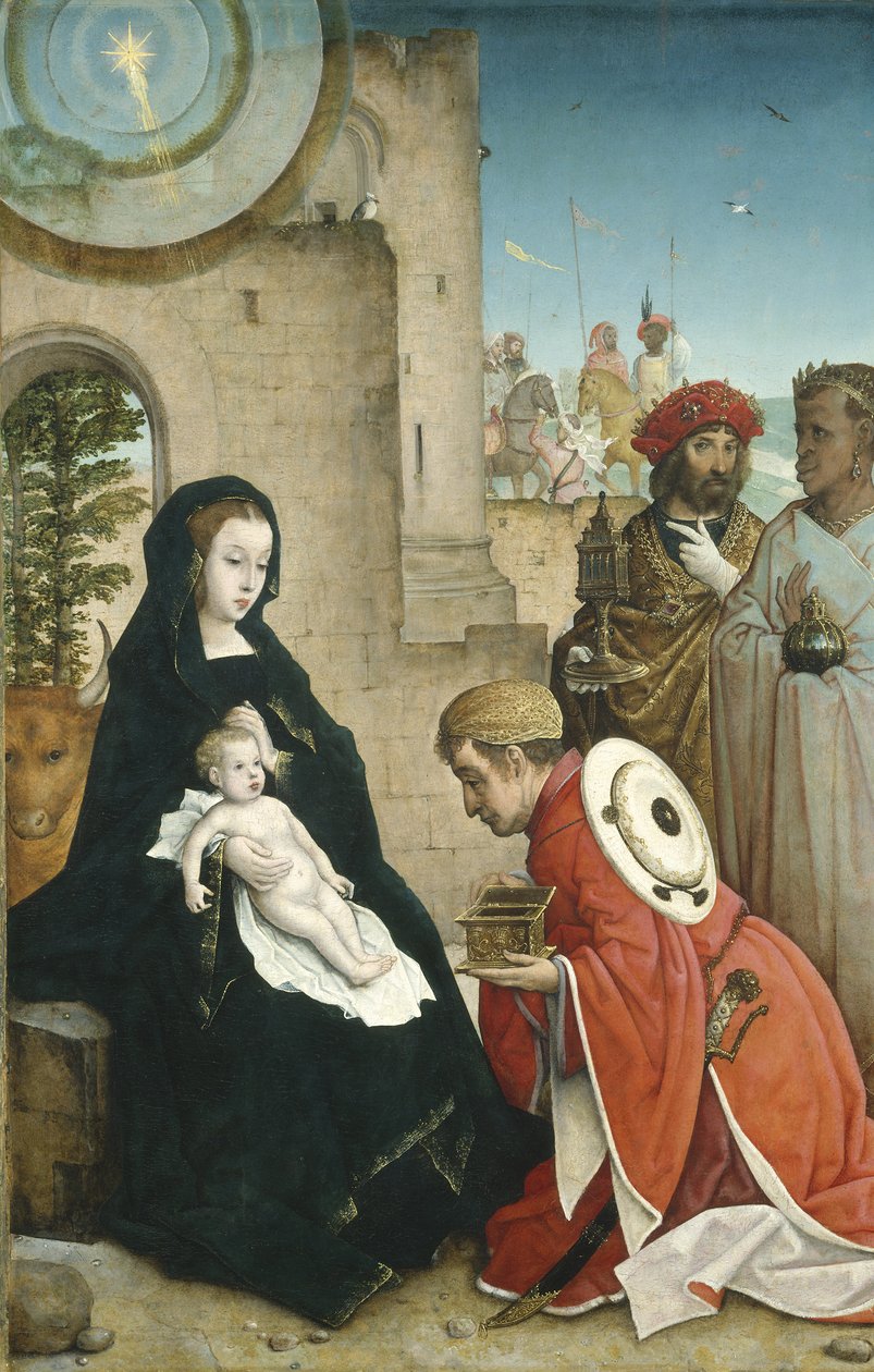 Klanění tří králů, kolem 1508-19 od Juan de Flandes
