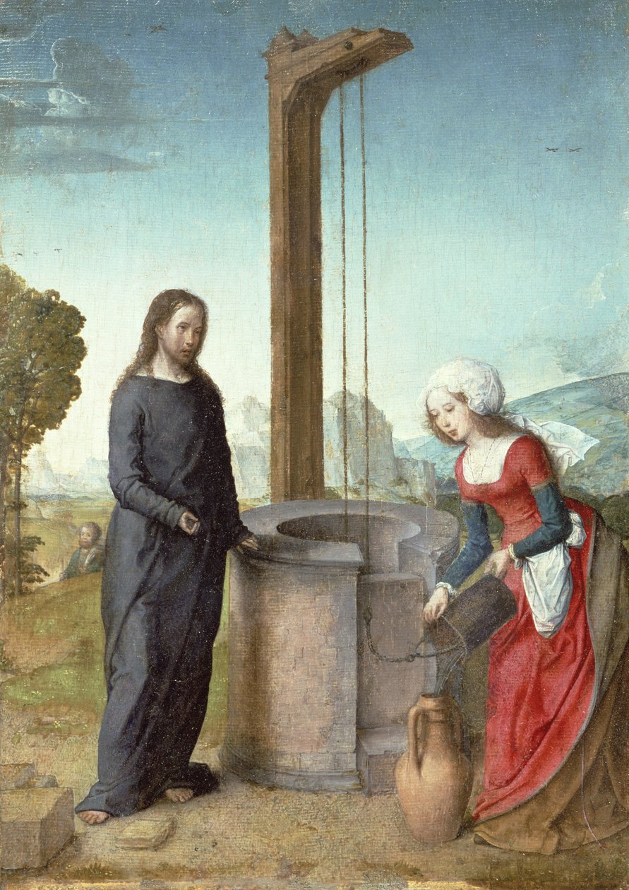 Kristus a žena Samaří, kolem roku 1500 od Juan de Flandes