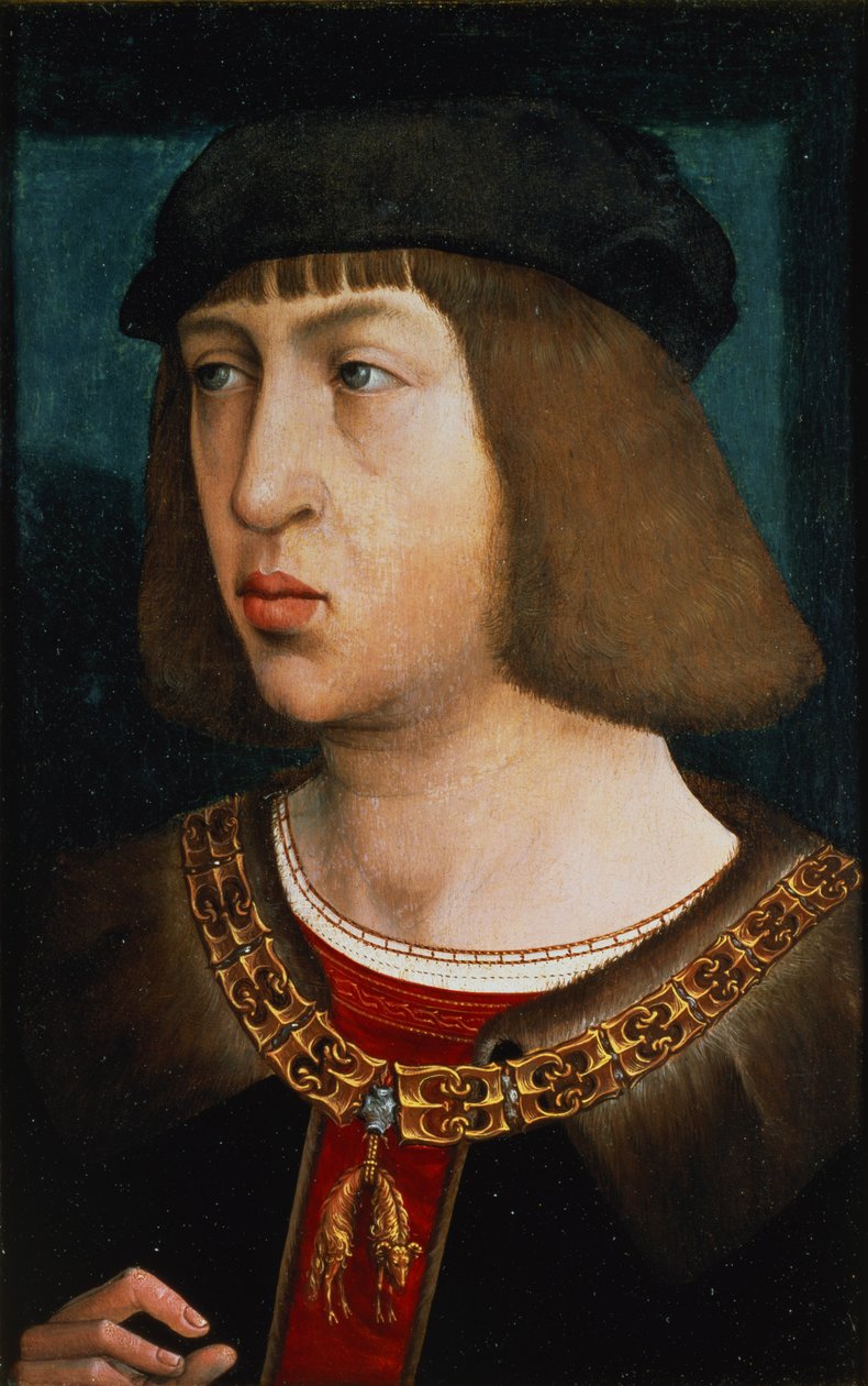 Filip I. Španělský (1478-1506), syn Maxmiliána I. (1459-1519) a Marie Burgundské (1457-82), 1500 (panel) od Juan de Flandes