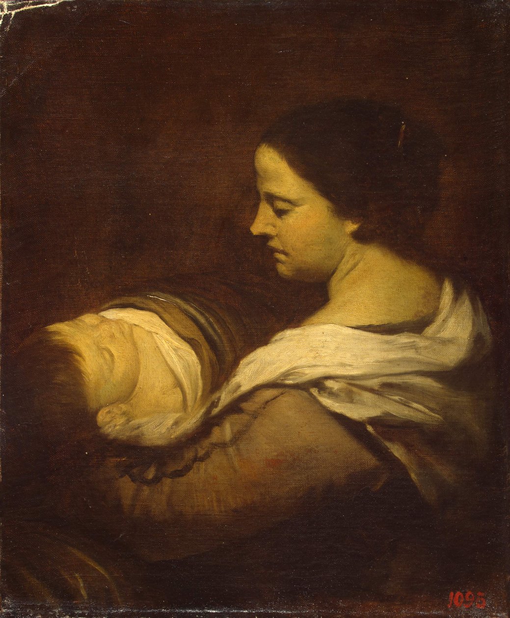 Žena se spícím dítětem, c. 1660. od Juan Bautista Martinez Del Mazo