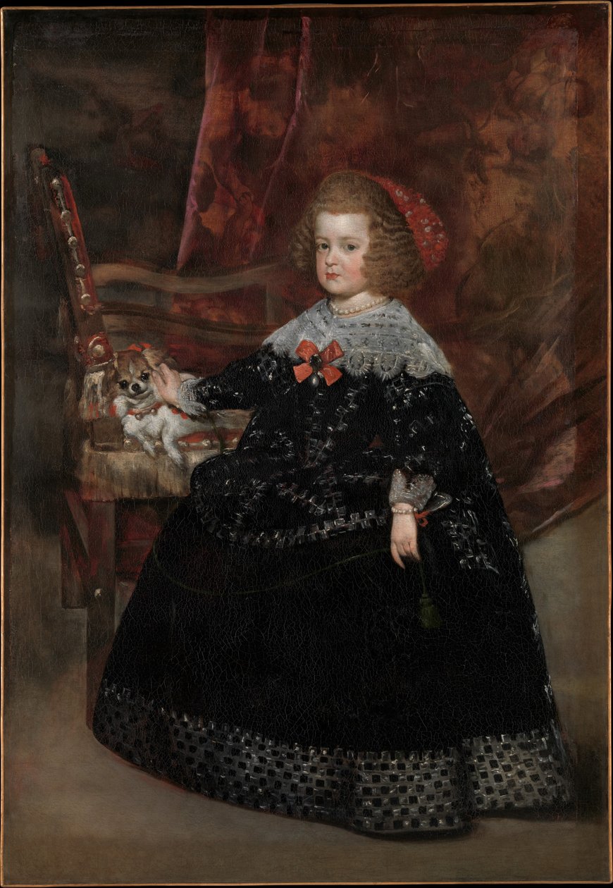María Teresa (1638-83), Infanta Španělska, kolem 1645 (olej na plátně) od Juan Bautista Martinez Del Mazo