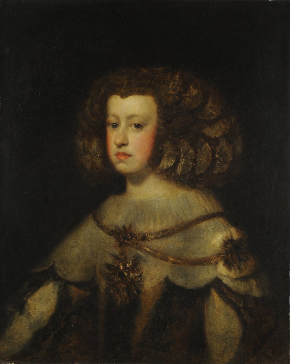 Portrét Infanta Marie Terezie Španělské (olej na plátně) od Juan Bautista Martinez Del Mazo