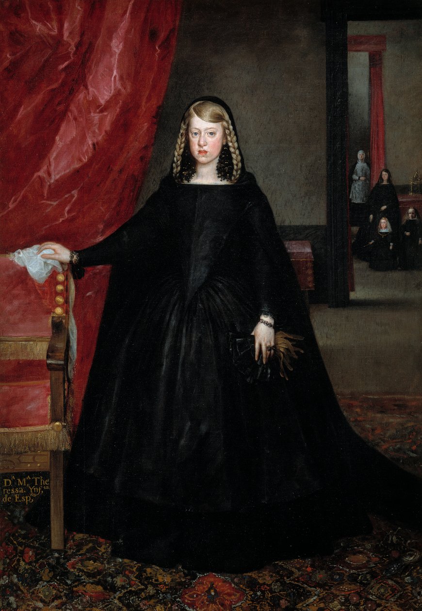 Španělština:  La emperatriz Margarita de Austria Císařovna Doña Margarita de Austria ve smutečních šatech od Juan Bautista Martinez Del Mazo